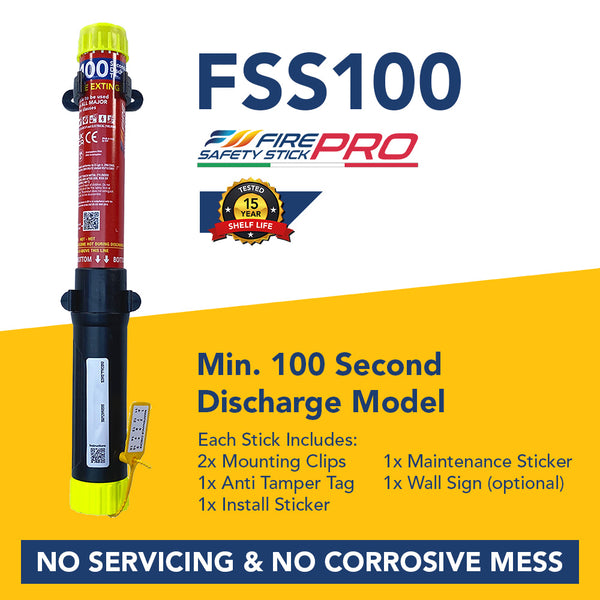FSS100 PRO (Commercial) – 100 Second Fire Safety Stick Fire Safety Stick