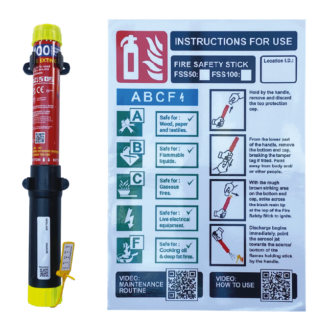 FSS50 PRO kits  - FSS50 fitted with Tamper-tag, 2x clips, installation and inspection stickers, wall sign options