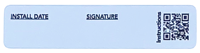 Installation Date Sticker (for FSS PRO)