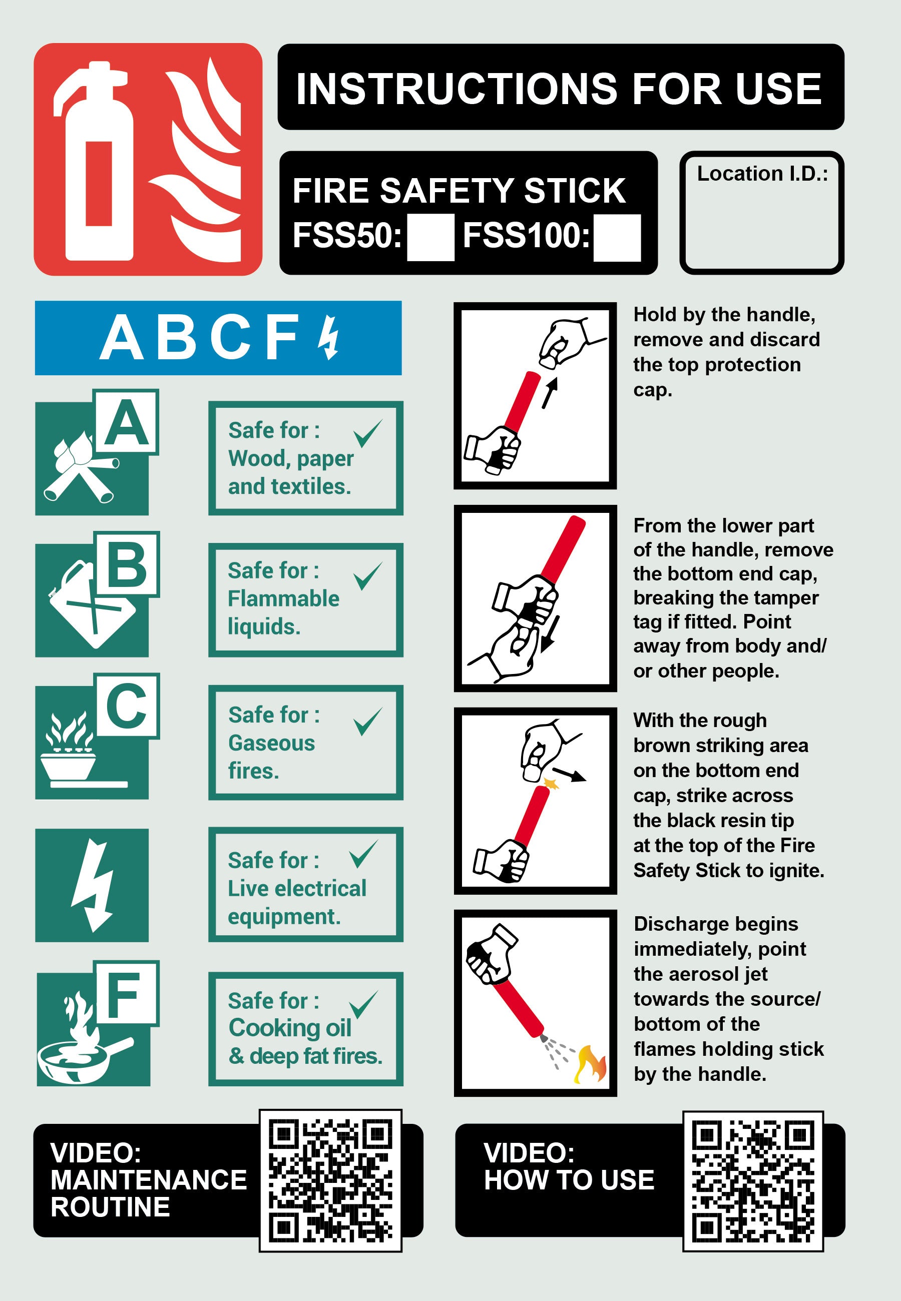 Rigid Fire Point Wall Sign - Photo-luminescent – Fire Safety Stick